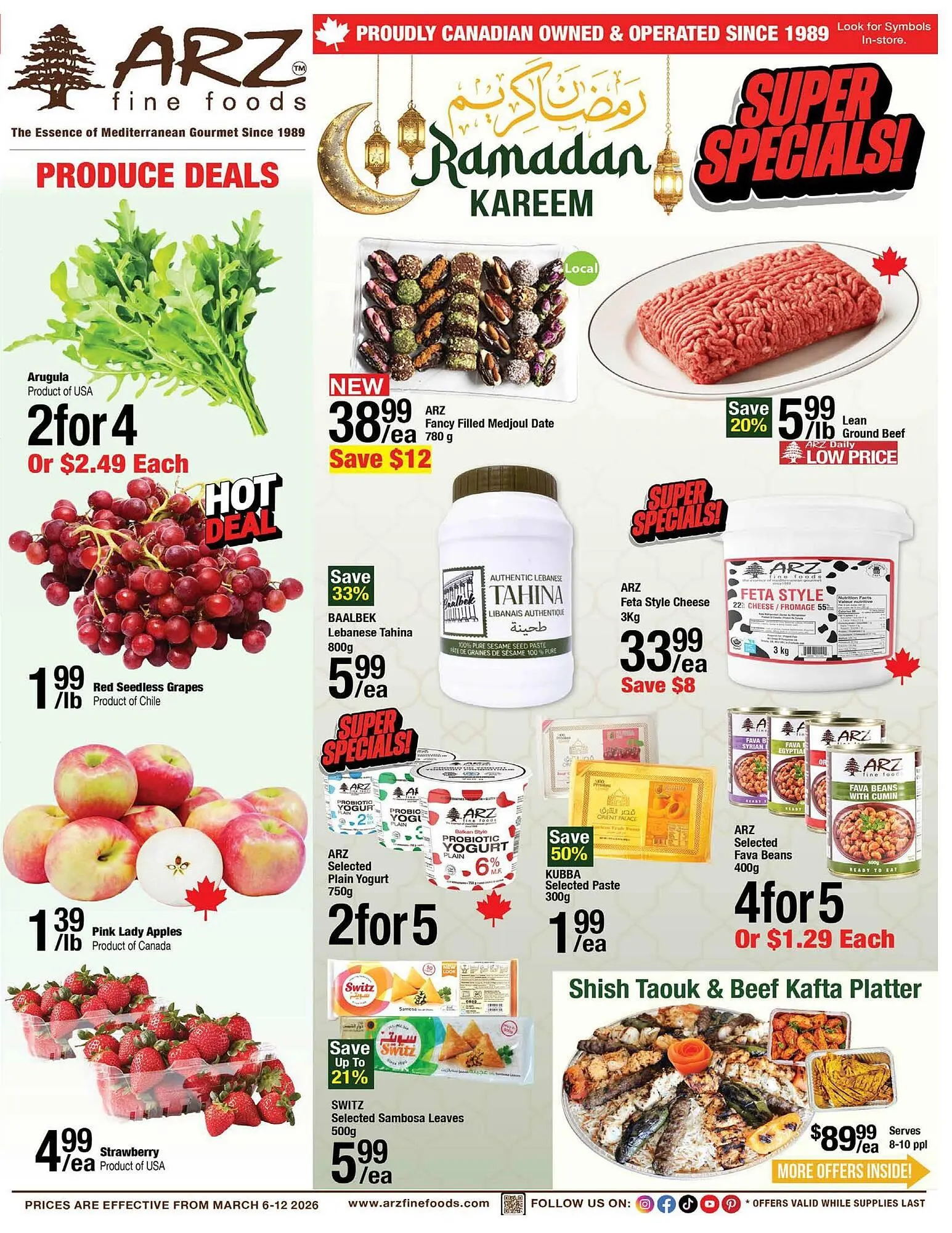 Arz Fine Foods flyer from March 6 to March 12 2026 - flyer page 1