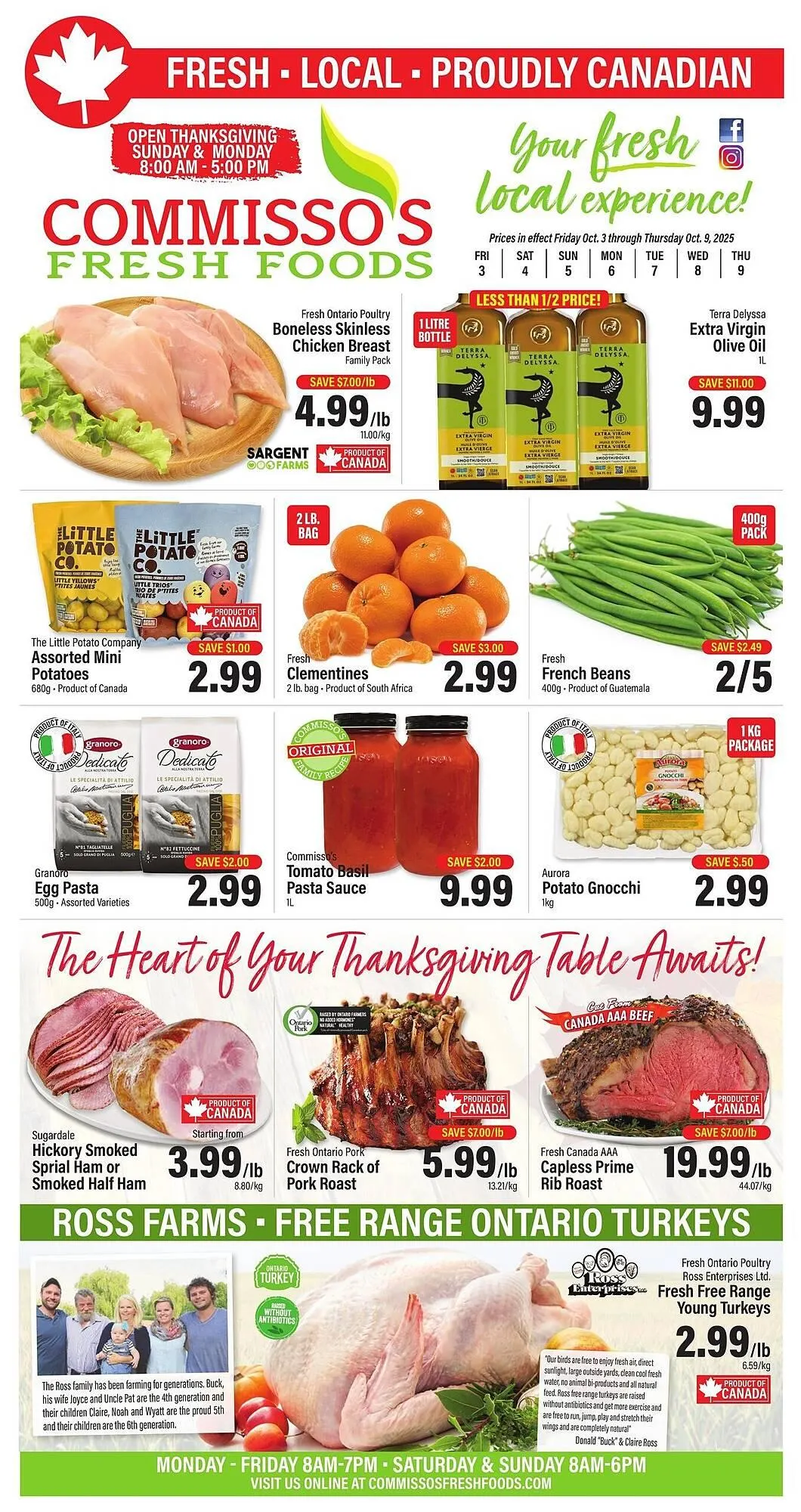 Commisso's Fresh Foods flyer from October 2 to October 8 2025 - flyer page 1