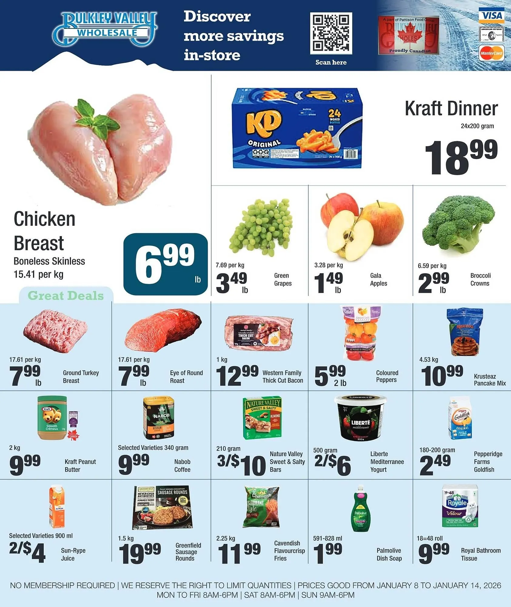 Bulkley Valley Wholesale flyer from January 8 to January 14 2026 - flyer page 1