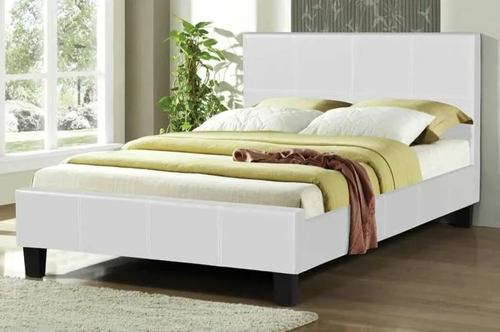 Euro Leather Platform Bed