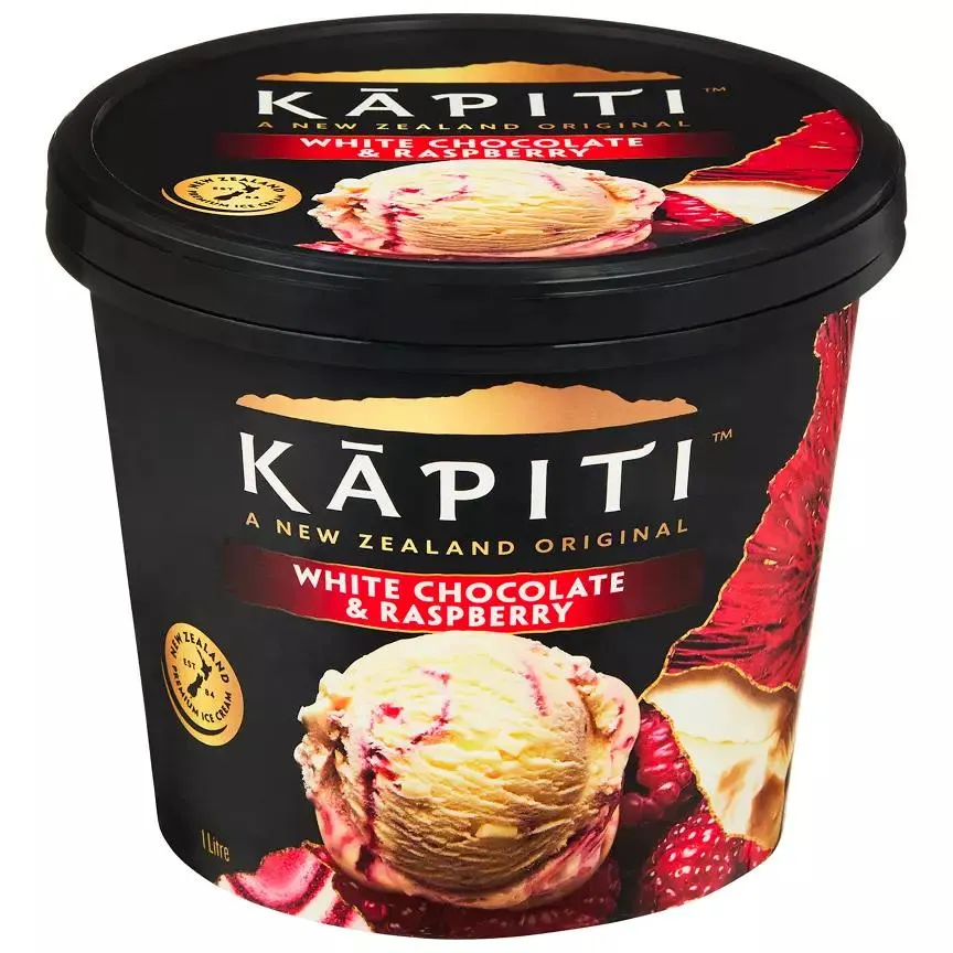 White Chocolate & Raspberry Ice Cream 1L