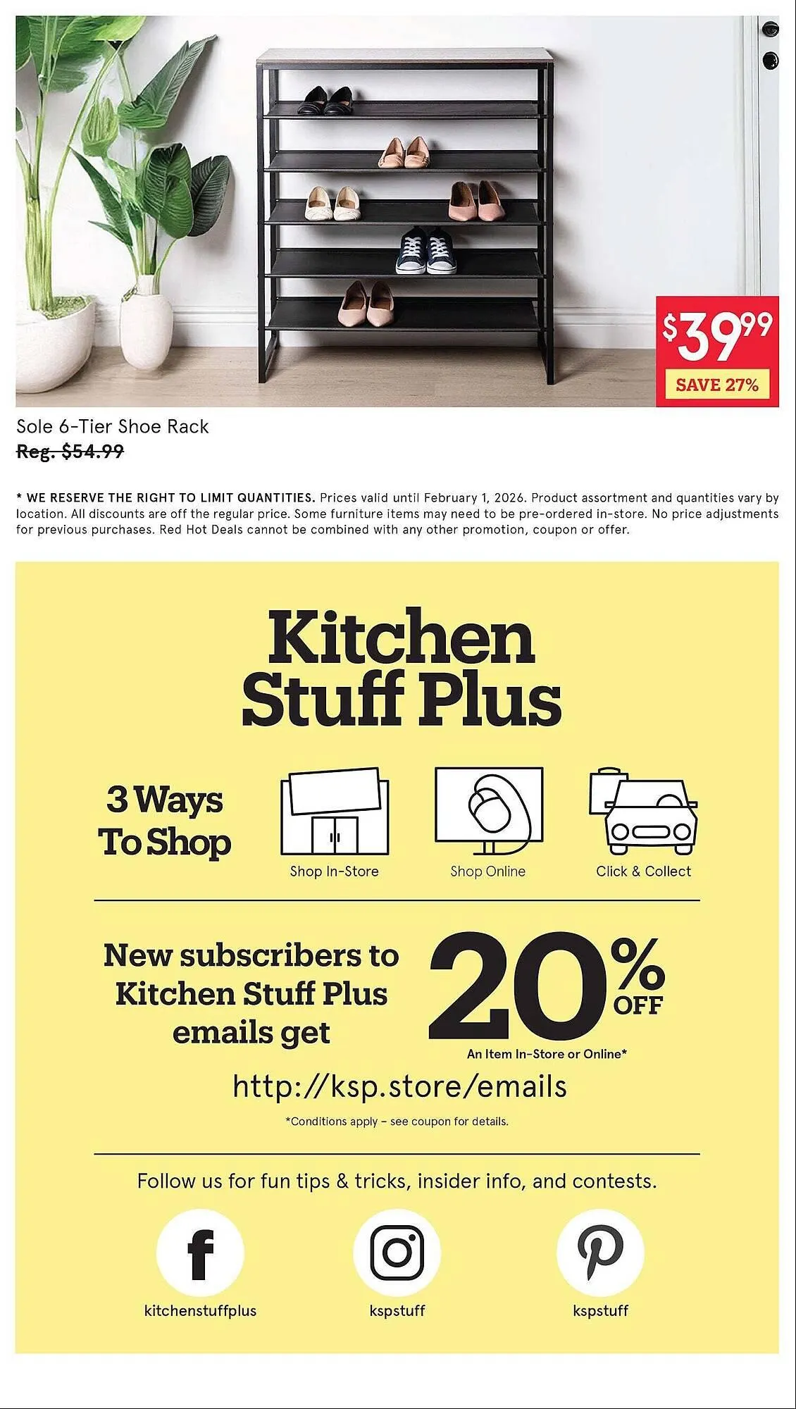Kitchen Stuff Plus flyer from January 26 to February 2 2026 - flyer page 7