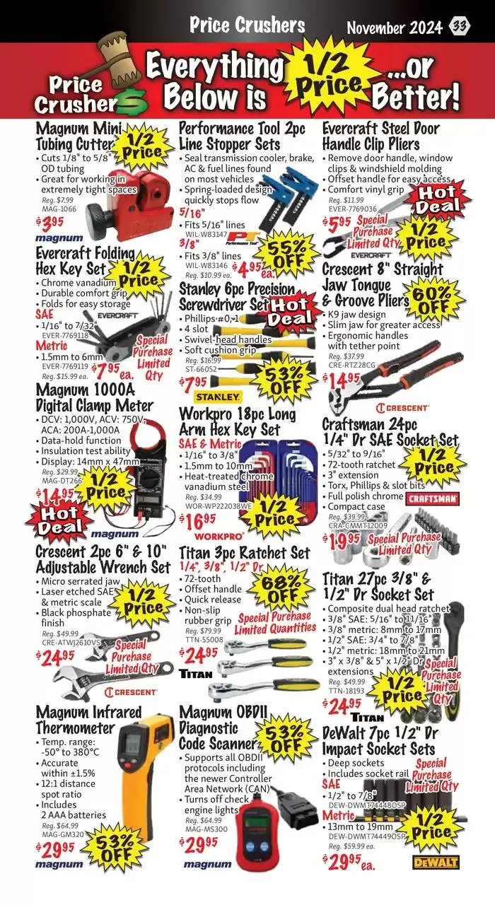 KMS Tools November 2024 Black Friday Sale from November 1 to November 15 2024 - flyer page 33