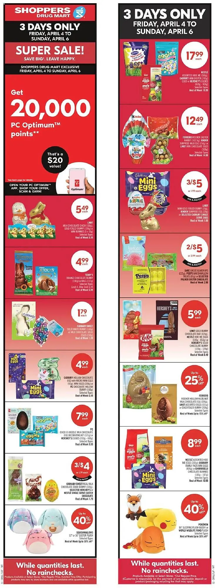 Shoppers Drug Mart flyer from April 4 to April 6 2025 - flyer page 1