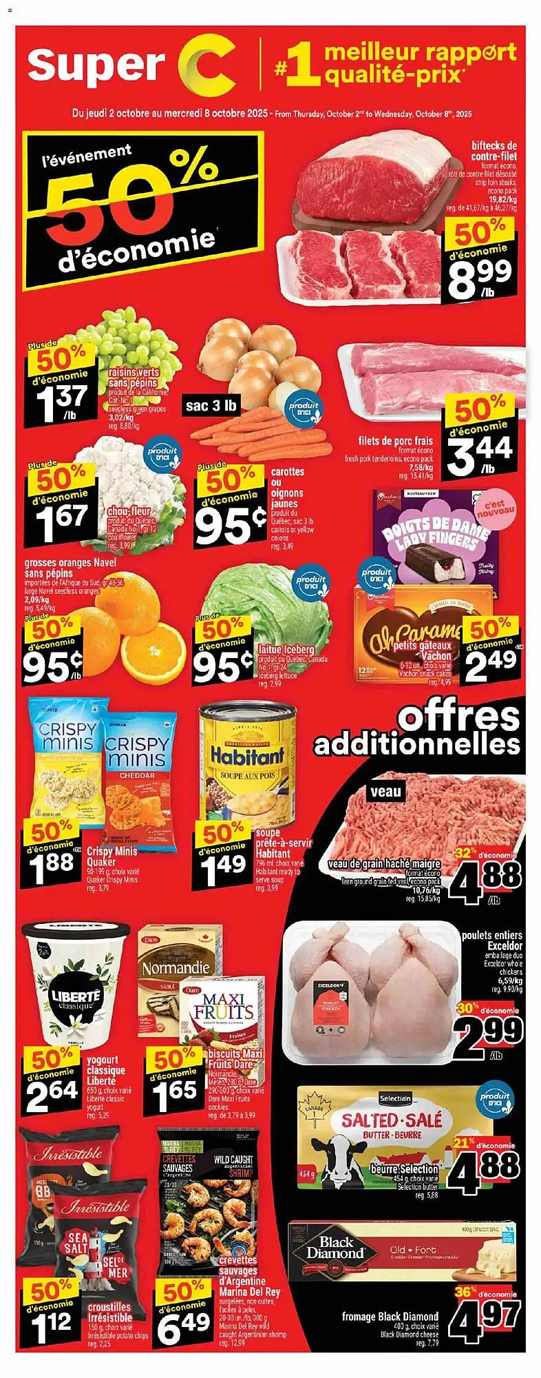 Super C flyer from October 2 to October 8 2025 - flyer page 1