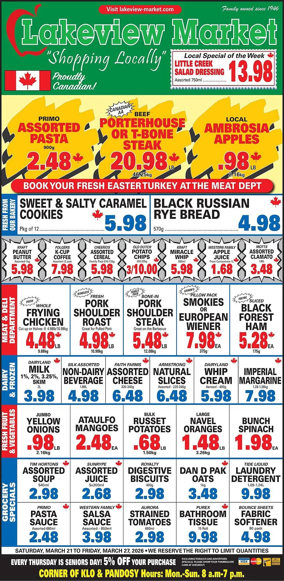 Lakeview Market flyer from March 21 to March 27 2026 - flyer page 1