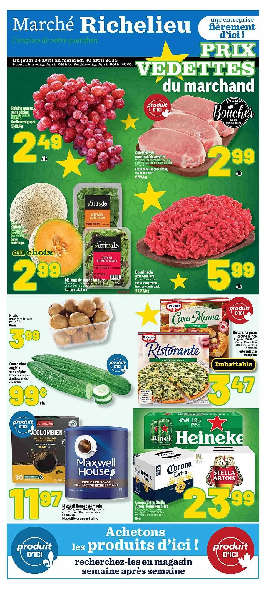 Marché Richelieu flyer from April 24 to April 30 2025 - flyer page 1