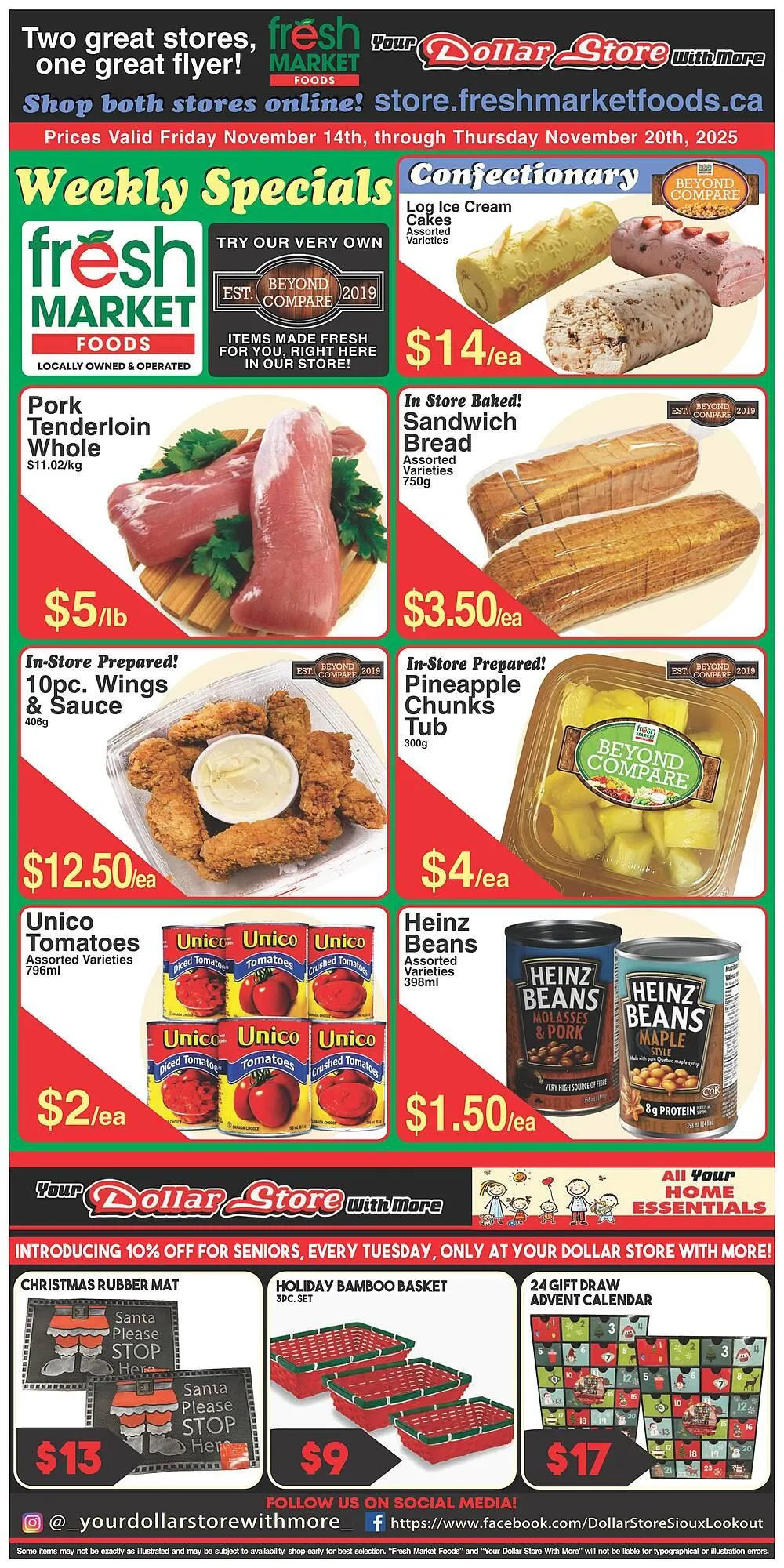 Fresh Market Foods flyer from November 14 to November 20 2025 - flyer page 1