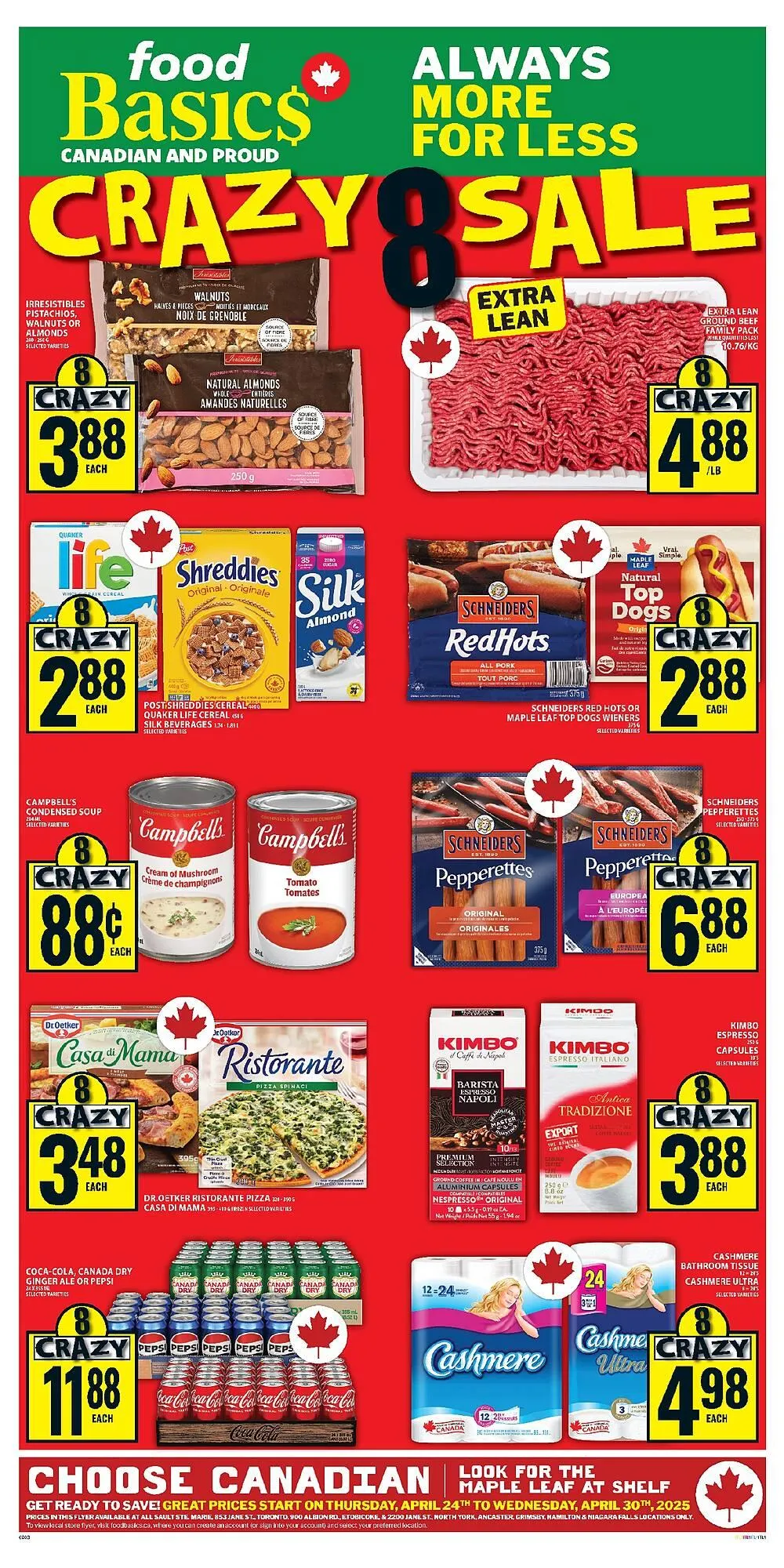Food Basics flyer from April 24 to April 30 2025 - flyer page 1
