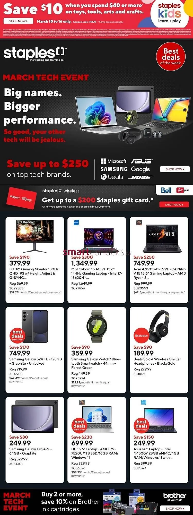 Staples flyer from March 14 to March 20 2025 - flyer page 1