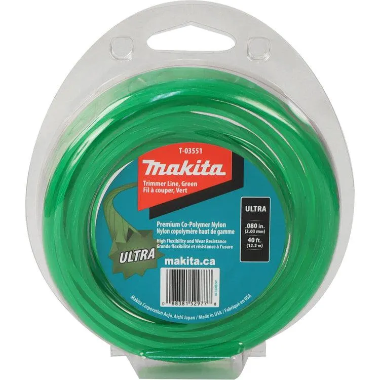 MAKITA ULTRA TRIMMER LINE GREEN 40',.080