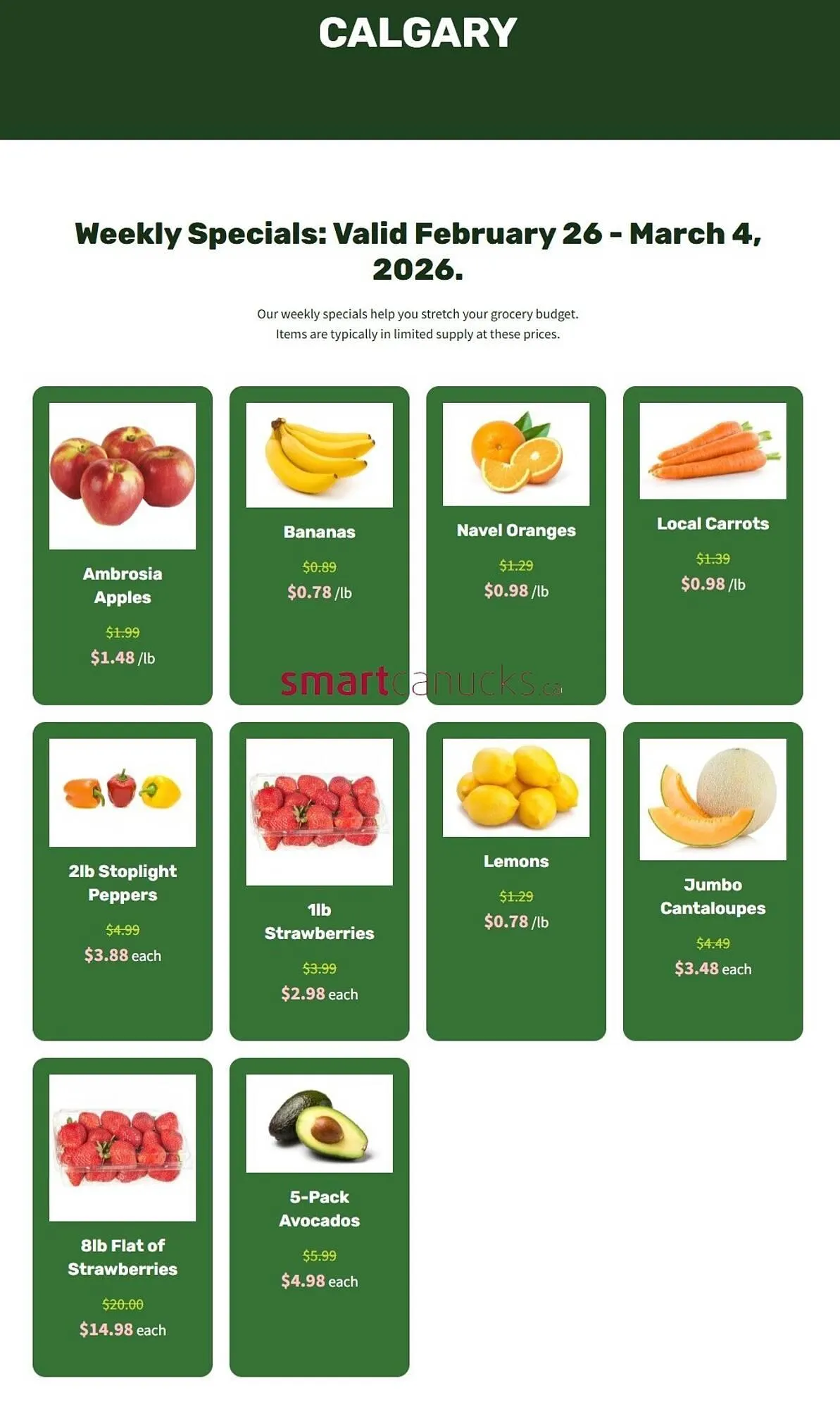 H&W Produce flyer from February 26 to March 4 2026 - flyer page 1