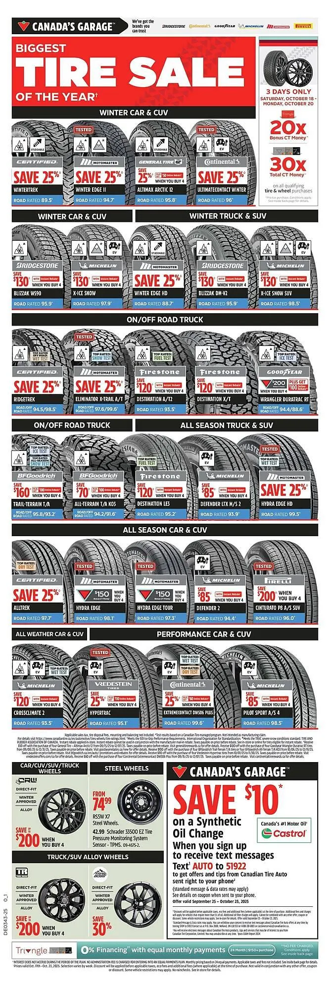 Canadian Tire flyer from October 16 to November 6 2025 - flyer page 1