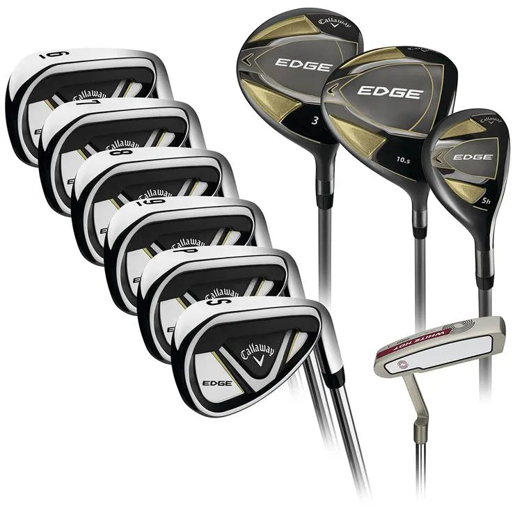 Callaway Mens 10 Piece Right Hand Golf Club Set Steel Irons and Graphite Woods Regular Flex
