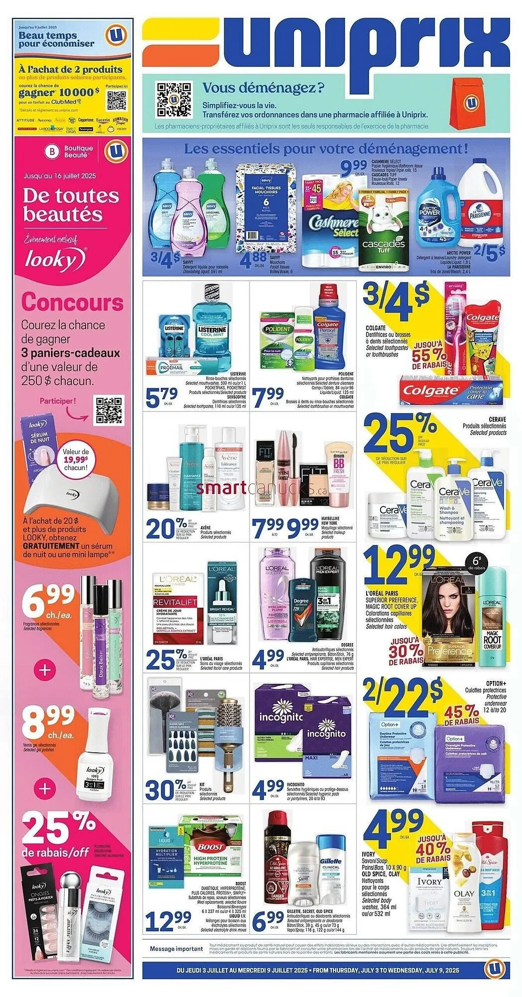 Uniprix flyer from July 3 to July 9 2025 - flyer page 1