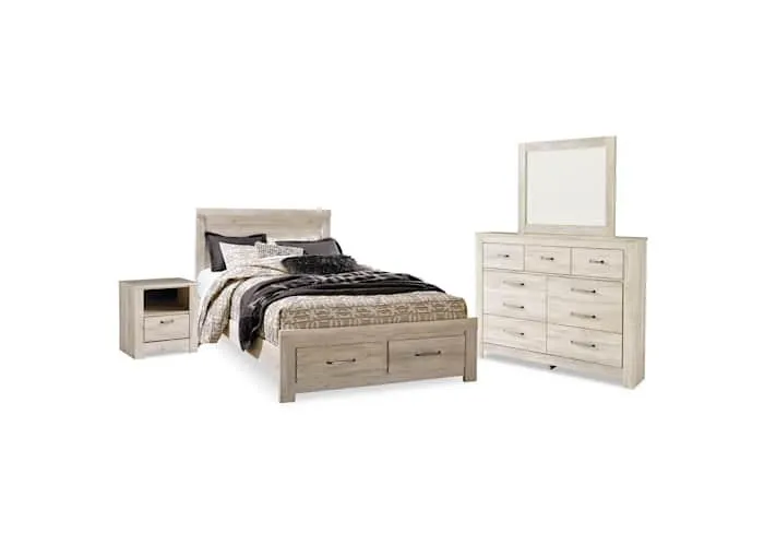 Bellaby 6 Piece Queen Storage Bedroom - Whitewash