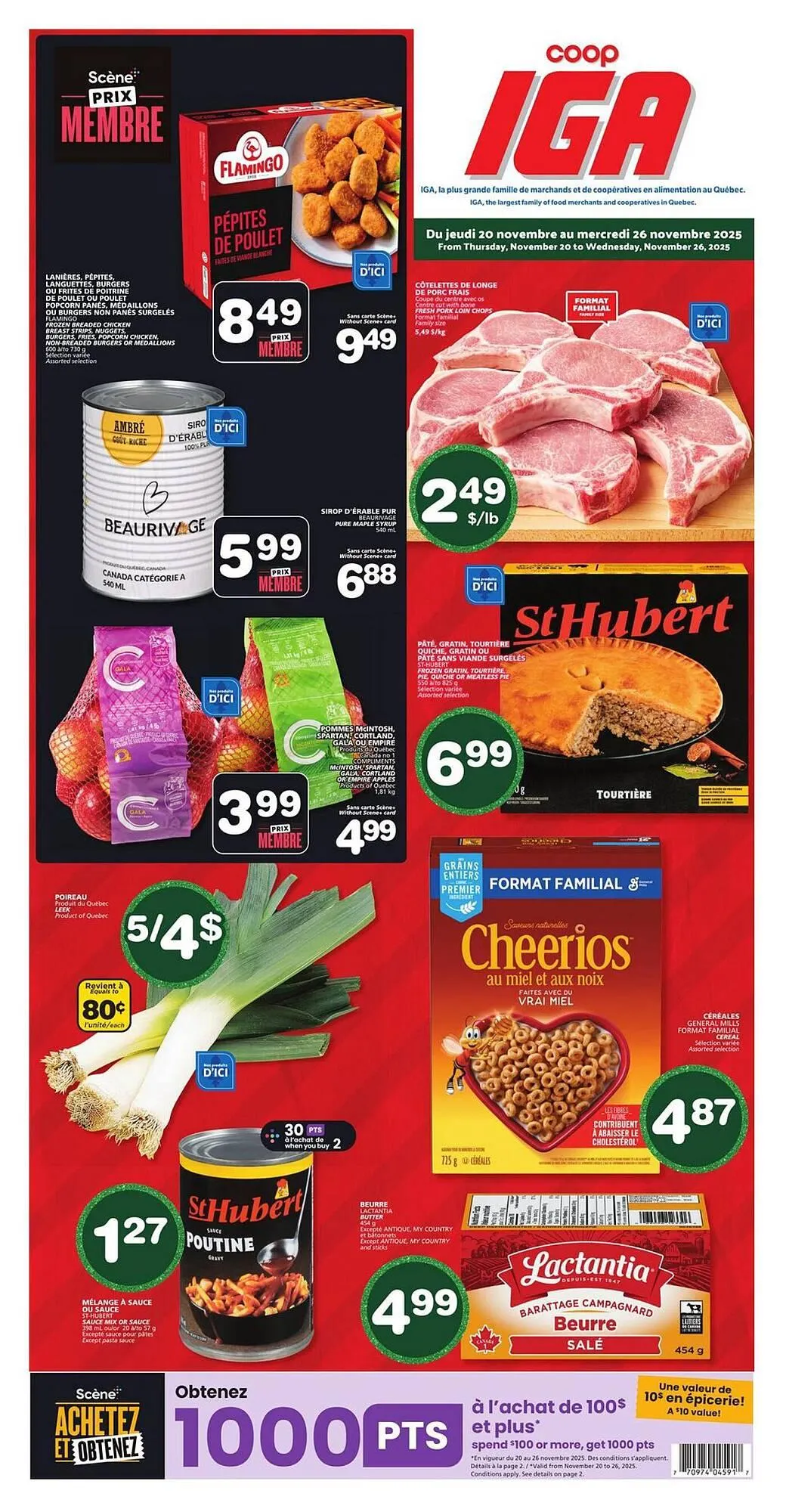IGA flyer from November 20 to November 26 2025 - flyer page 1