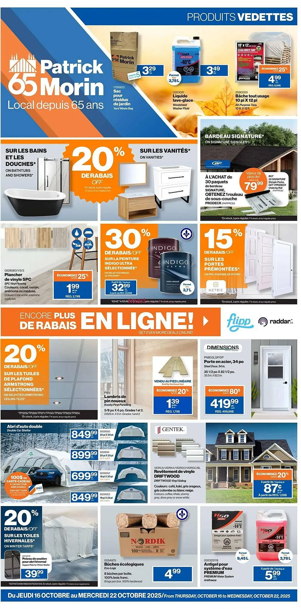 Patrick Morin flyer from October 16 to October 22 2025 - flyer page 1