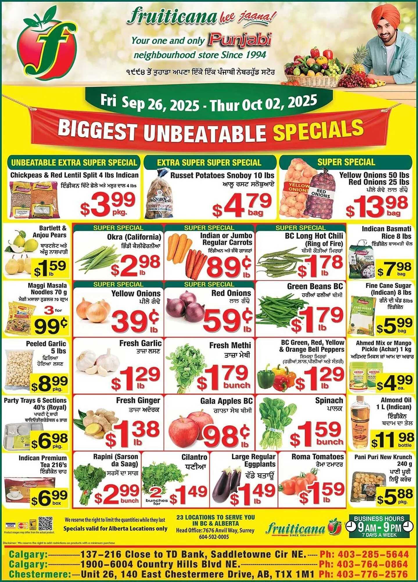 Fruiticana flyer from September 26 to October 3 2025 - flyer page 1