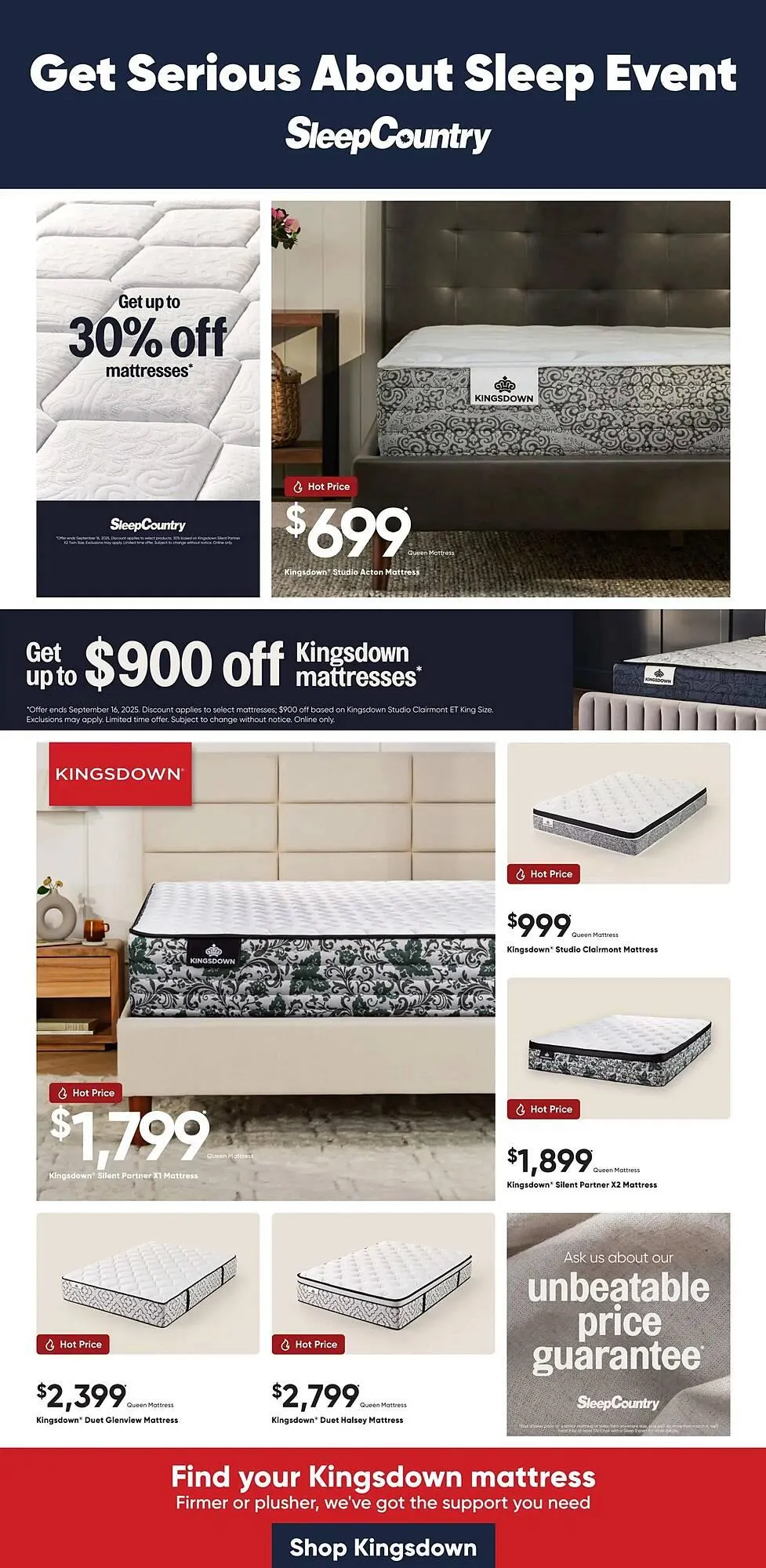 Sleep Country flyer - 1