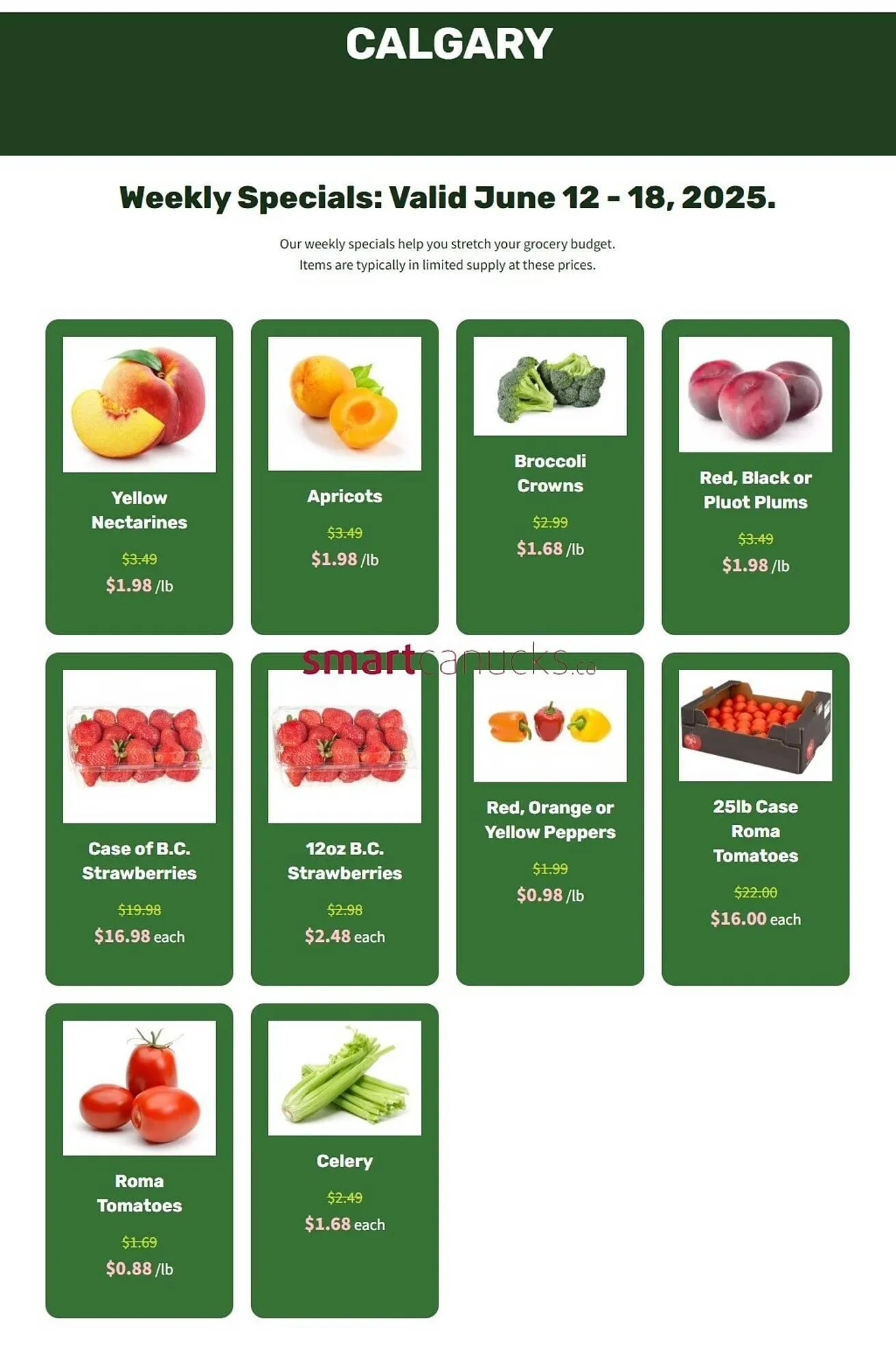 H&W Produce flyer from June 12 to June 18 2025 - flyer page 1