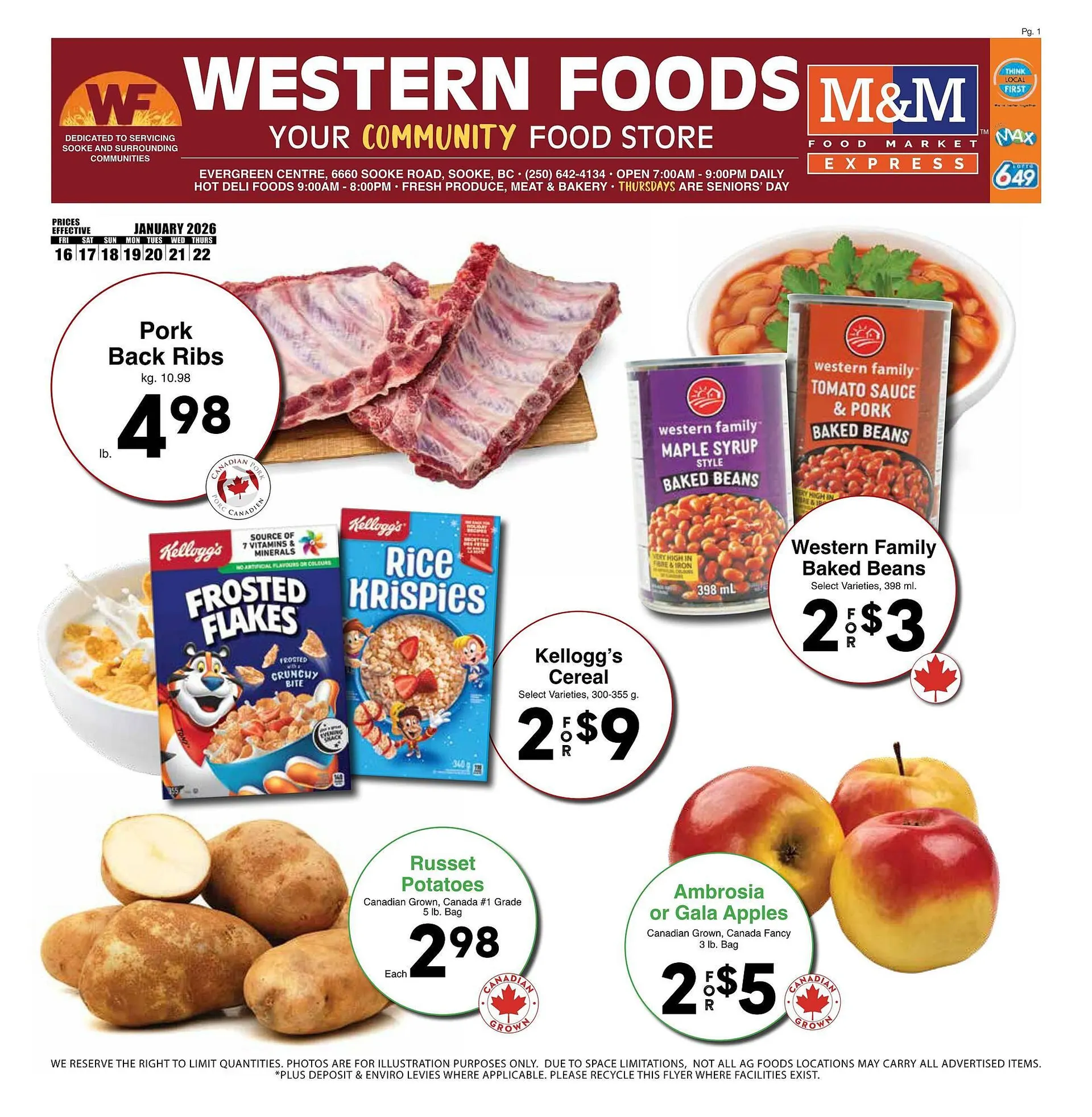Western Foods flyer from January 16 to January 22 2026 - flyer page 1