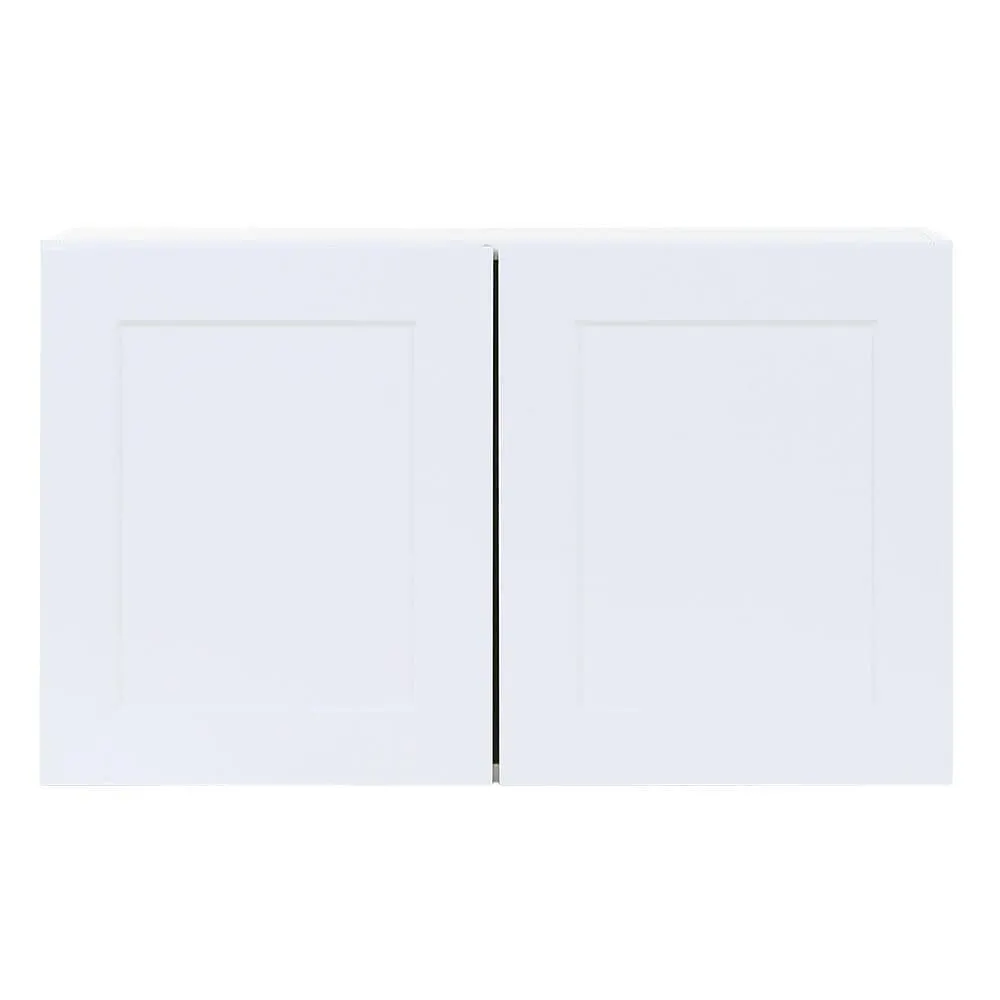 Edson 30-inch W x 18-inch H x 12.5-inch D Shaker Style Assembled Kitchen Wall Cabinet/Cupboard in Solid White (W3018)