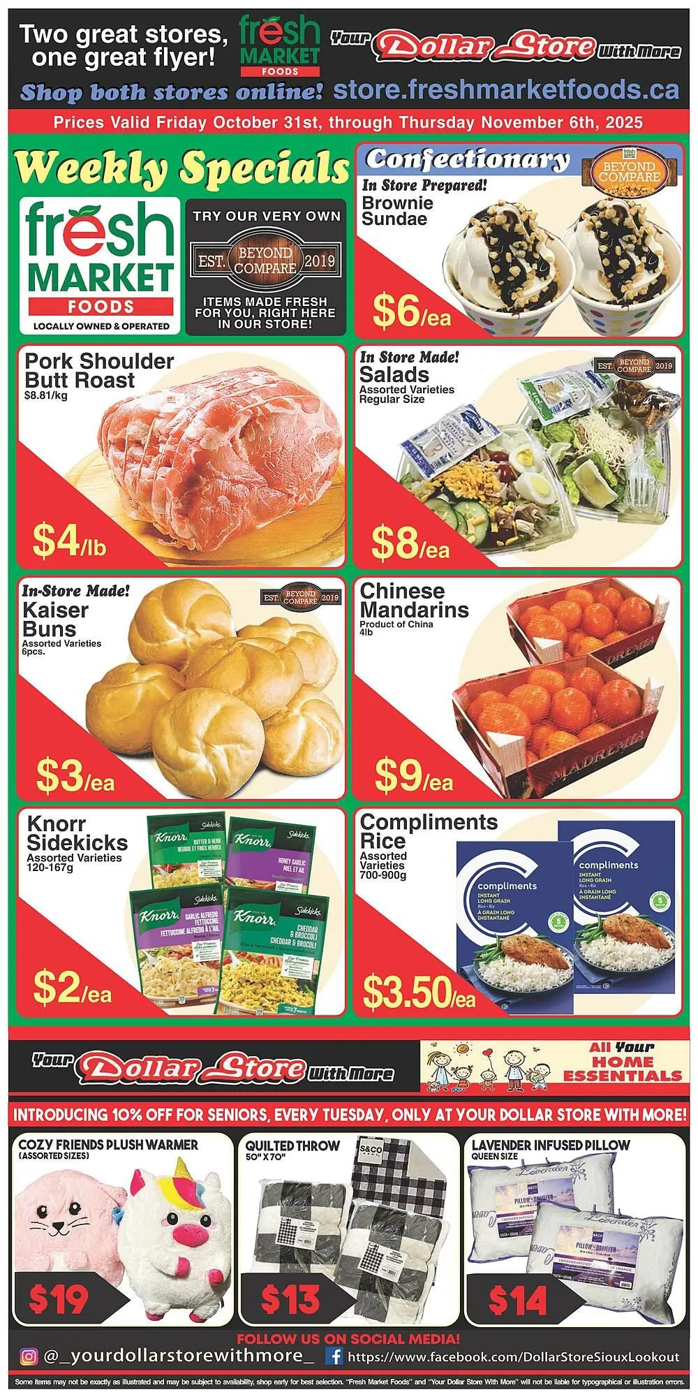 Fresh Market Foods flyer from October 31 to November 6 2025 - flyer page 1