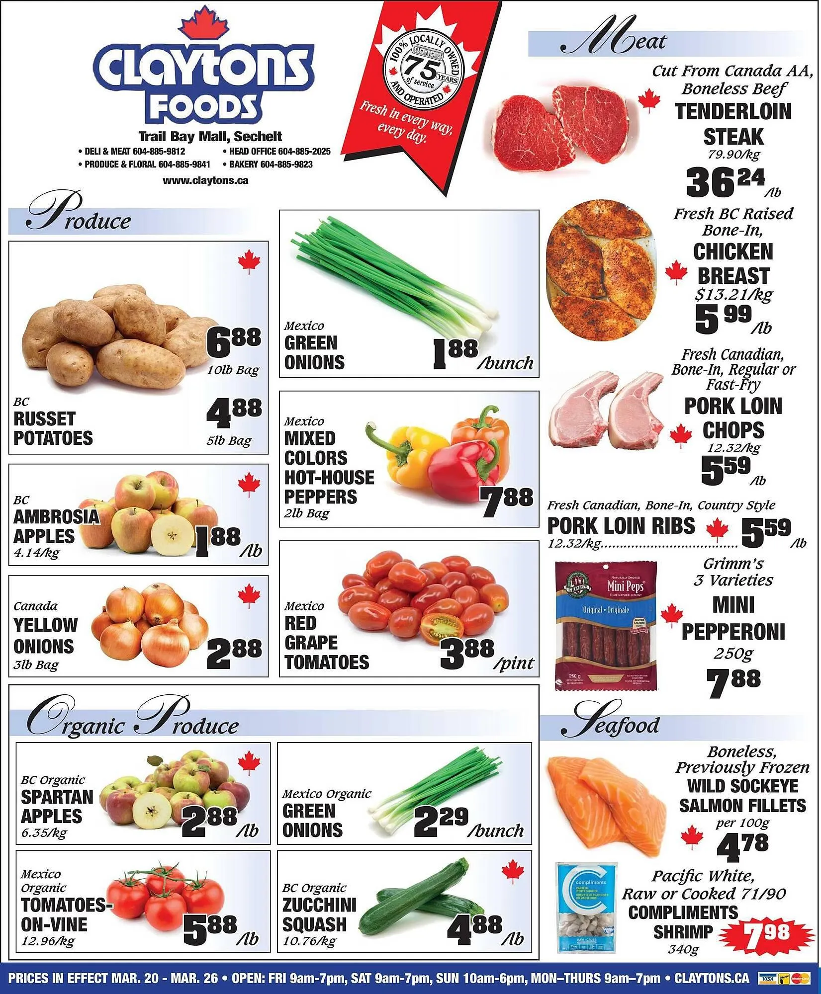 Claytons Heritage Market flyer from March 20 to March 26 2026 - flyer page 1