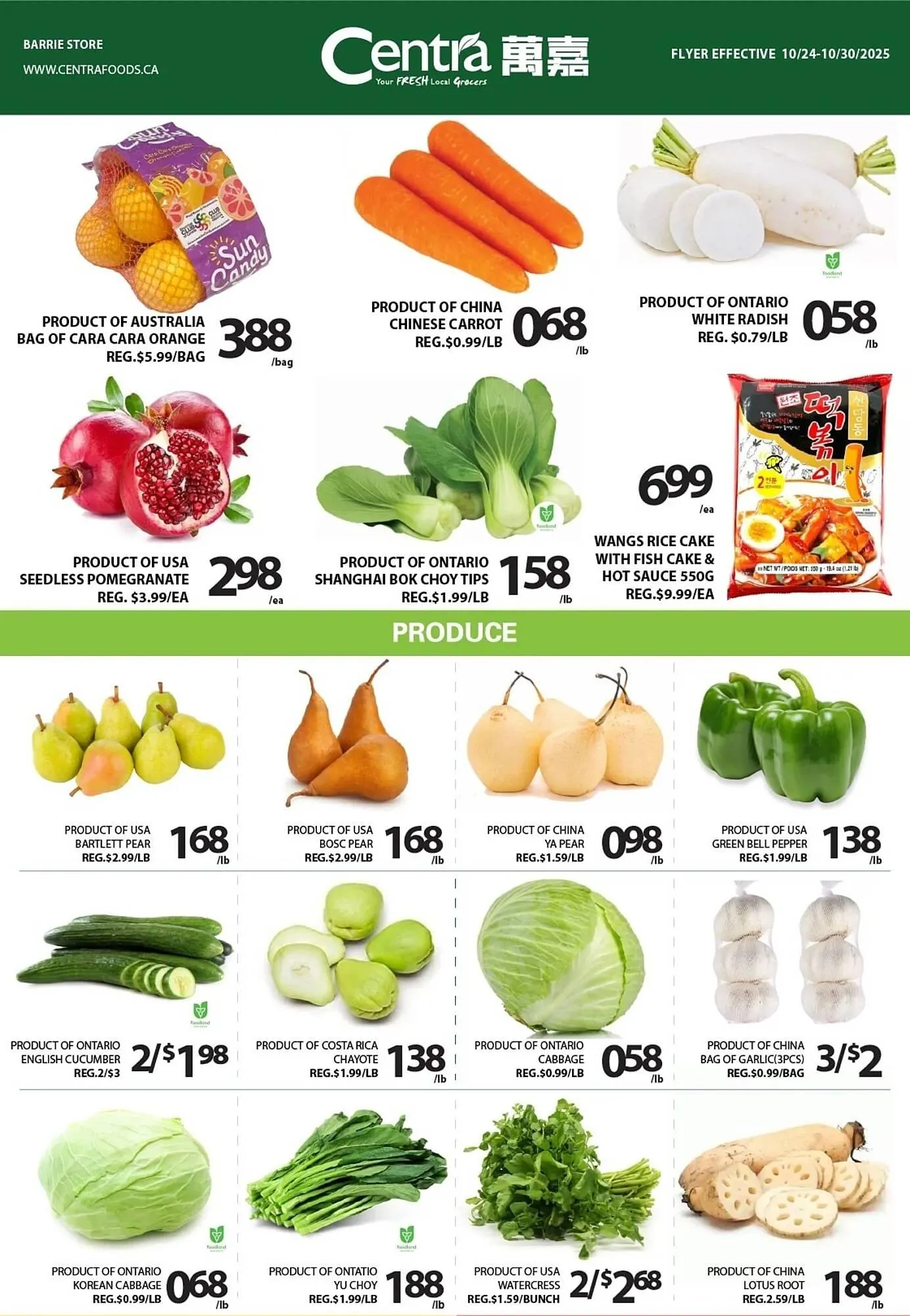 Centra Food Market flyer from October 24 to October 30 2025 - flyer page 1