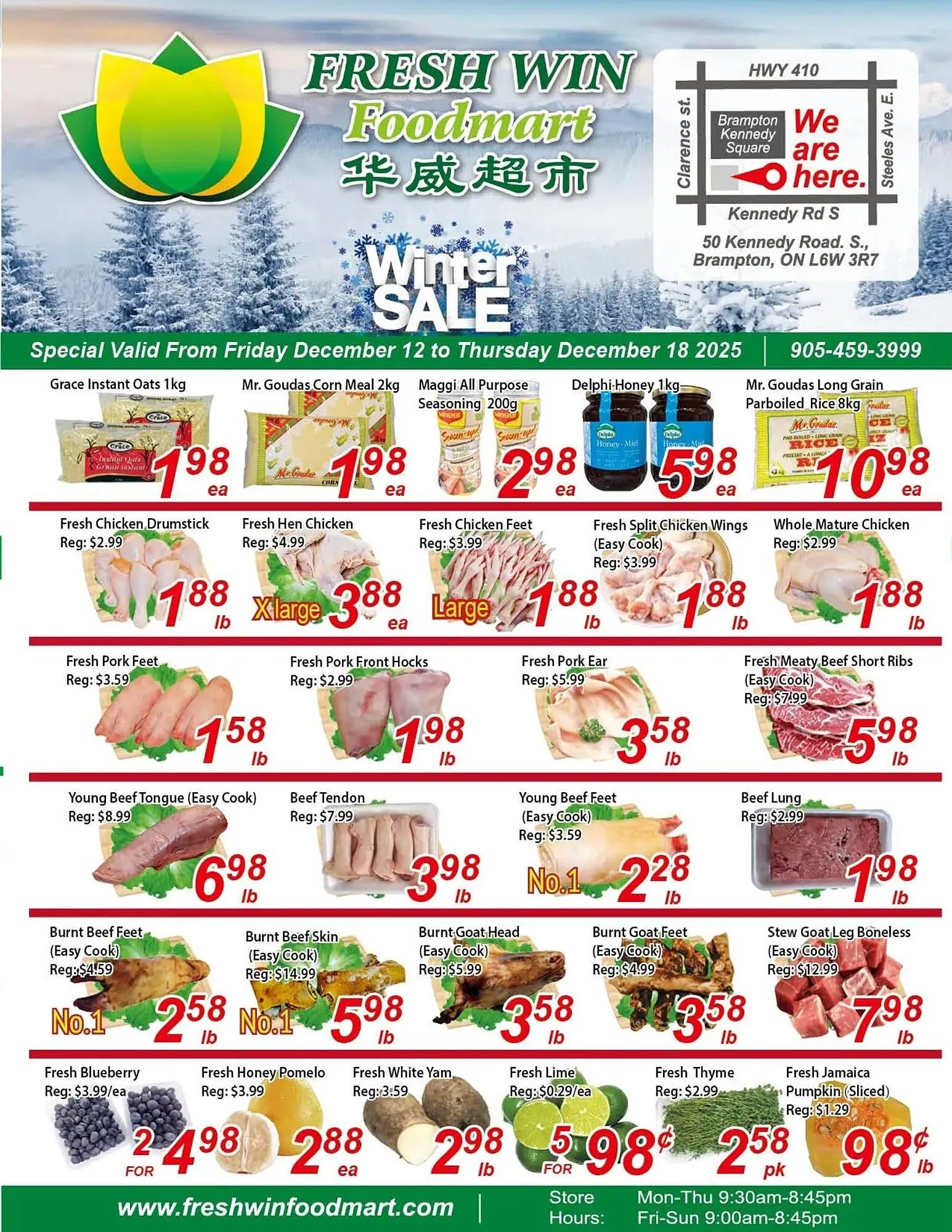 Fresh Win Foodmart flyer from December 12 to December 18 2025 - flyer page 1