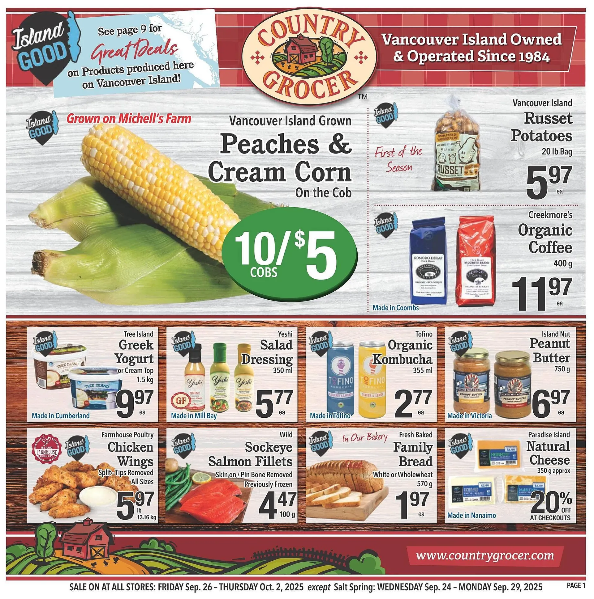 Country Grocer flyer from September 24 to October 2 2025 - flyer page 1