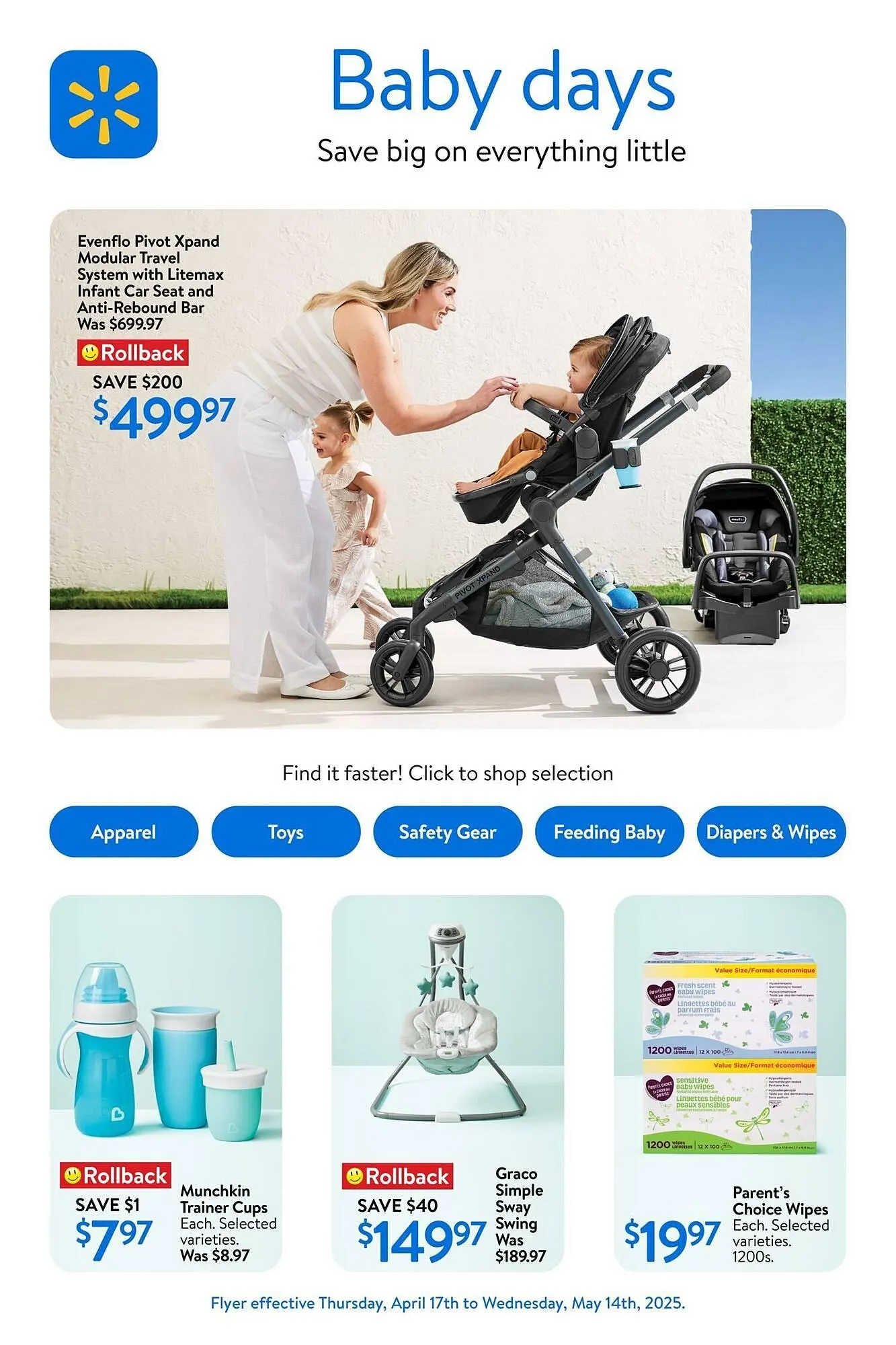 Walmart flyer from April 18 to April 25 2025 - flyer page 1