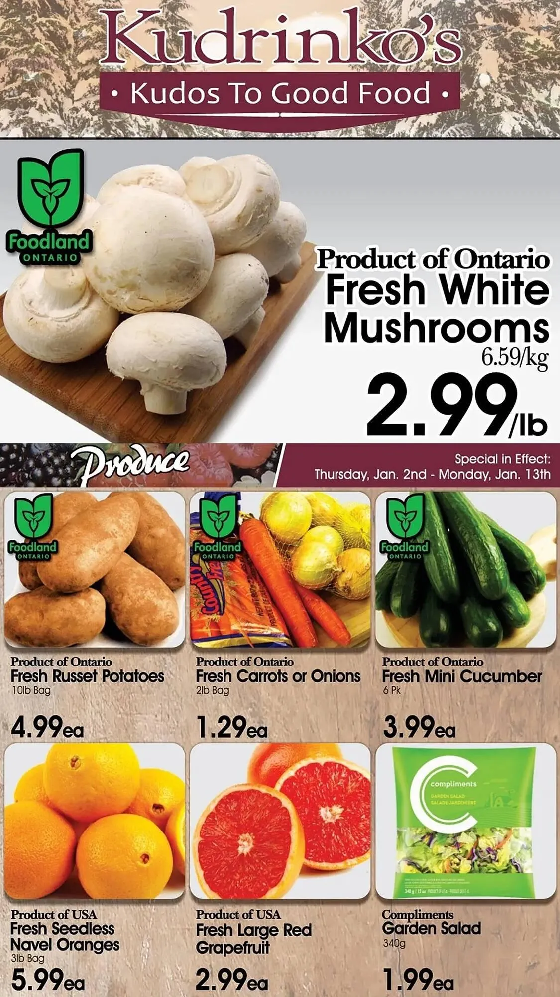 Kudrinko's flyer from January 2 to January 15 2025 - flyer page 2