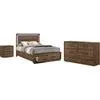 Chester 5 Piece Storage Bedroom - Walnut