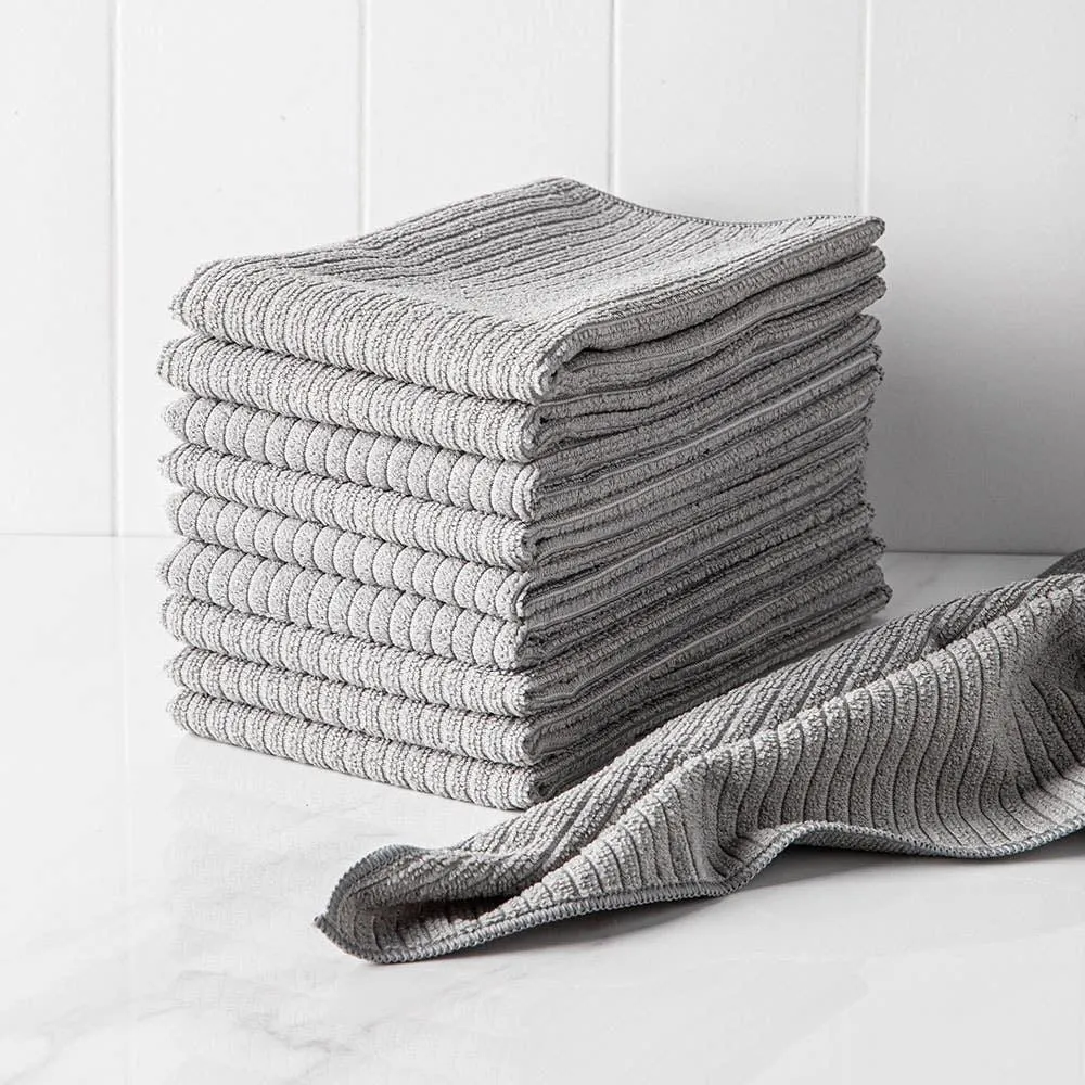 KSP Ultimate Clean All-Purpose Microfiber Cloth - Set/10 (Grey)