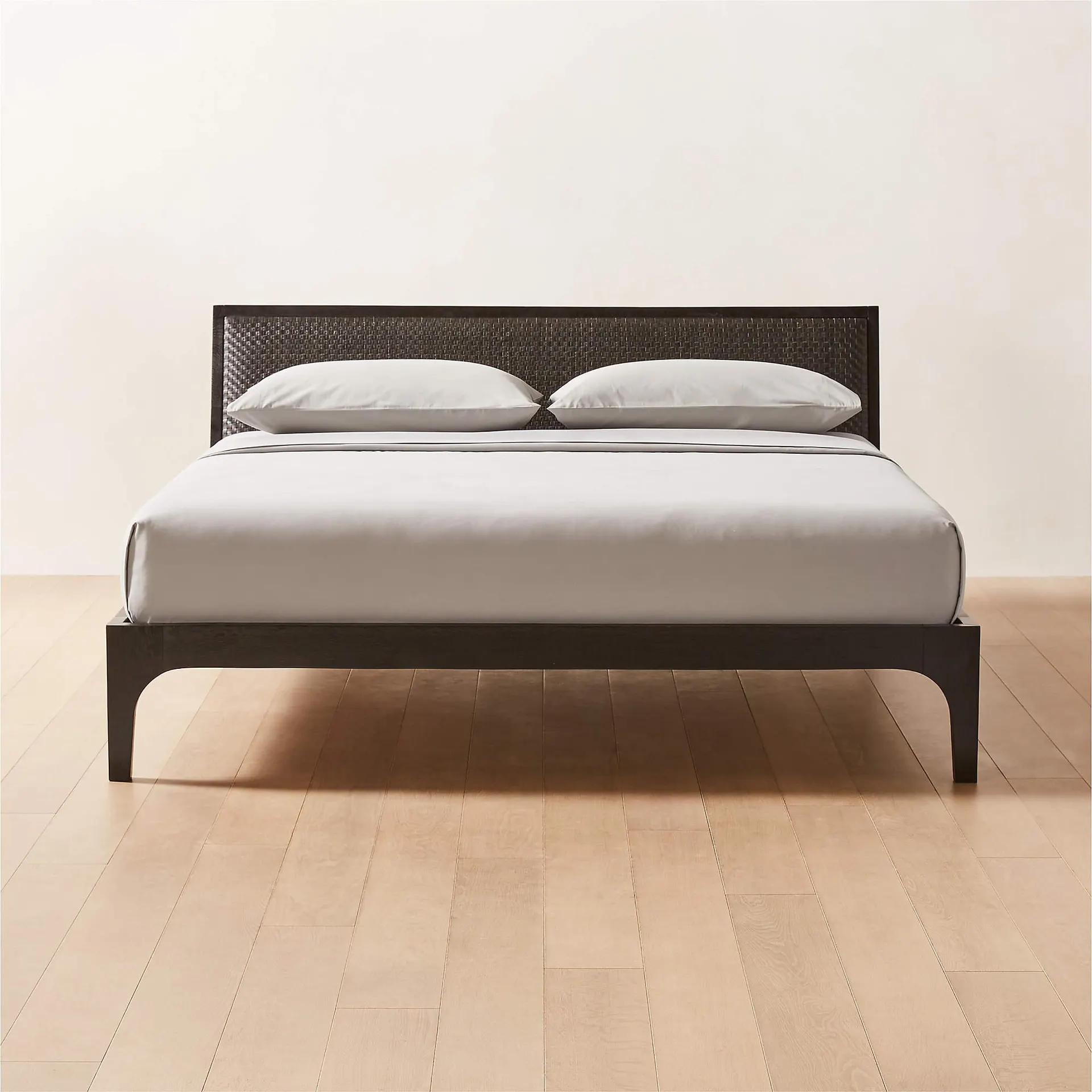 Pietro Woven Black Leather King Bed
