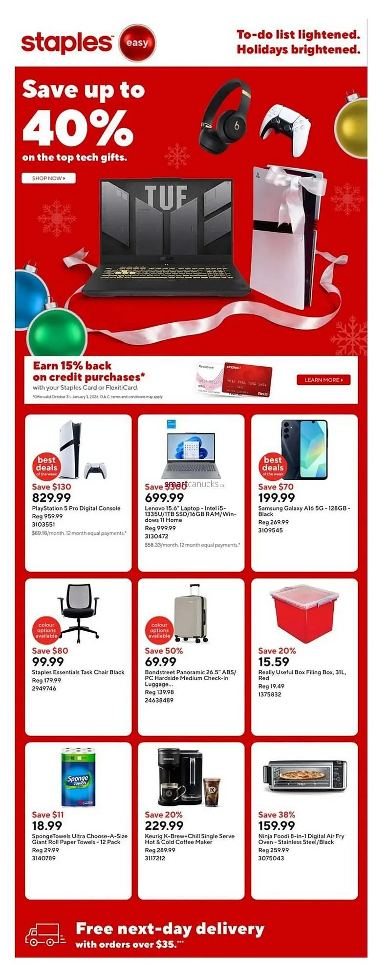 Staples flyer from December 5 to December 11 2025 - flyer page 1