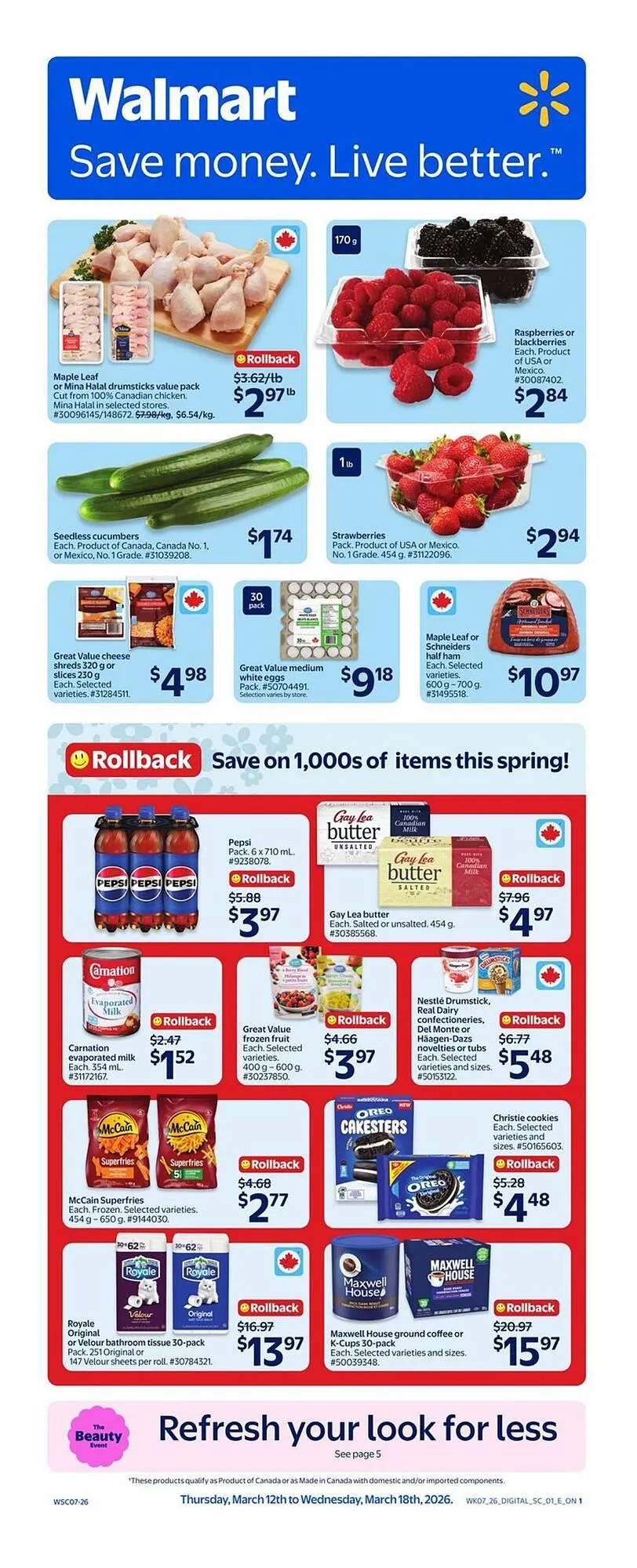 Walmart flyer from March 12 to March 18 2026 - flyer page 1
