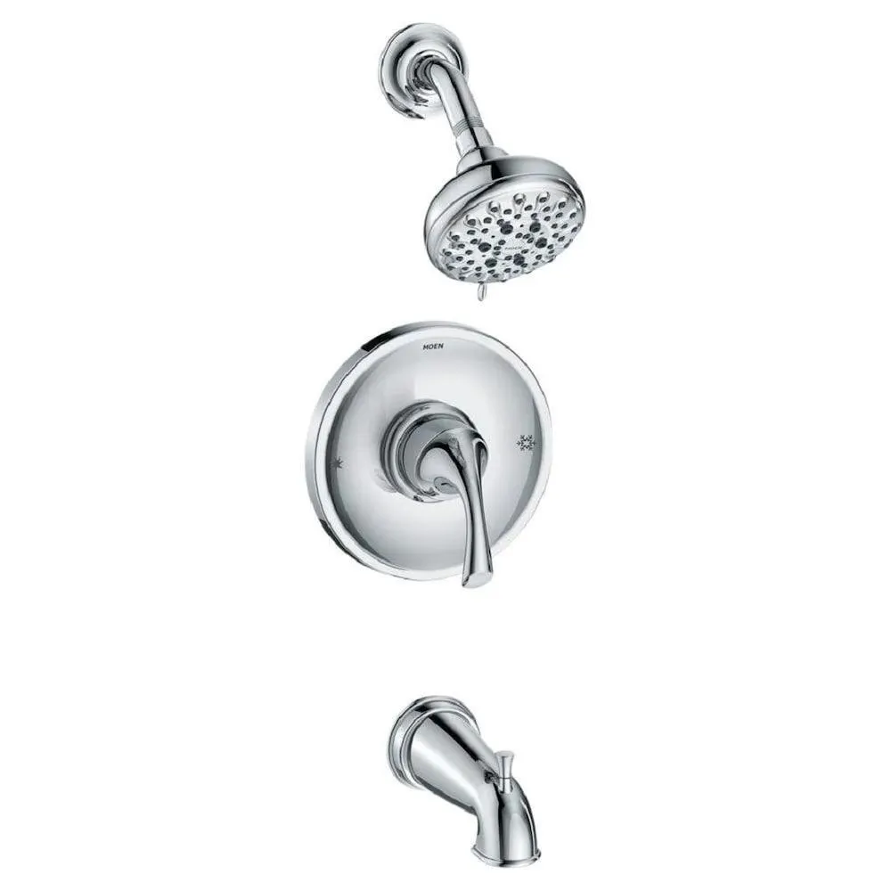 Idora Single-Handle 5-Spray Bathtub Shower Faucet in Chrome (Valve Included)