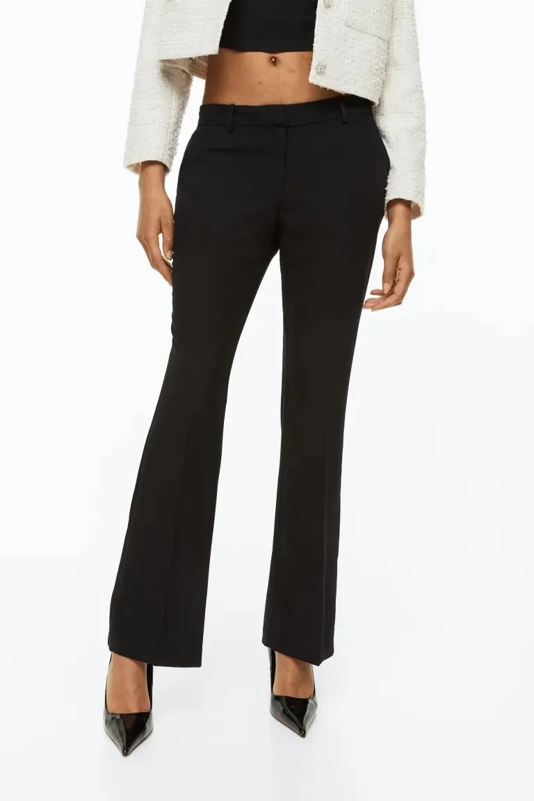 Flared Twill Pants