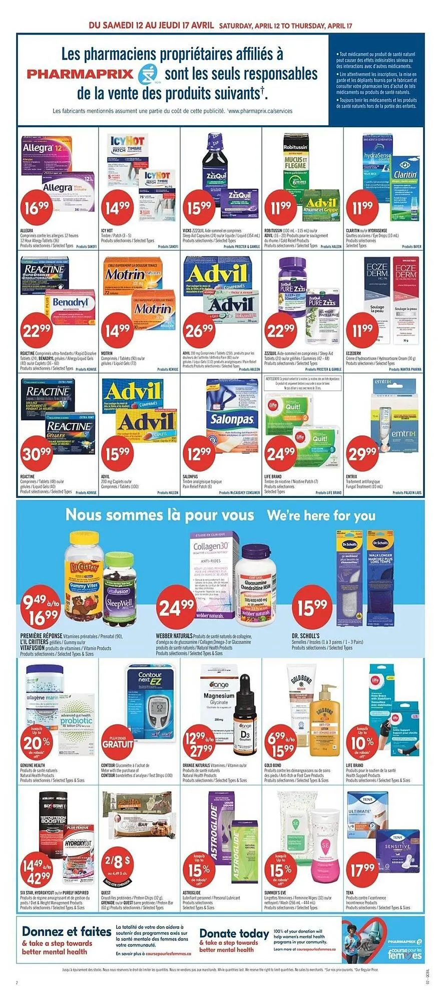 Pharmaprix flyer from April 12 to April 17 2025 - flyer page 2