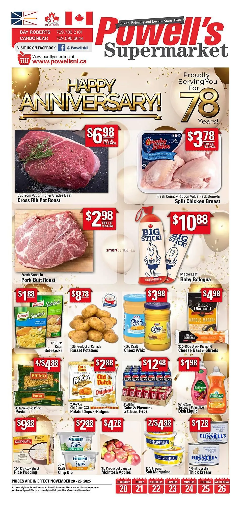 Powell's Supermarket flyer from November 20 to November 26 2025 - flyer page 1