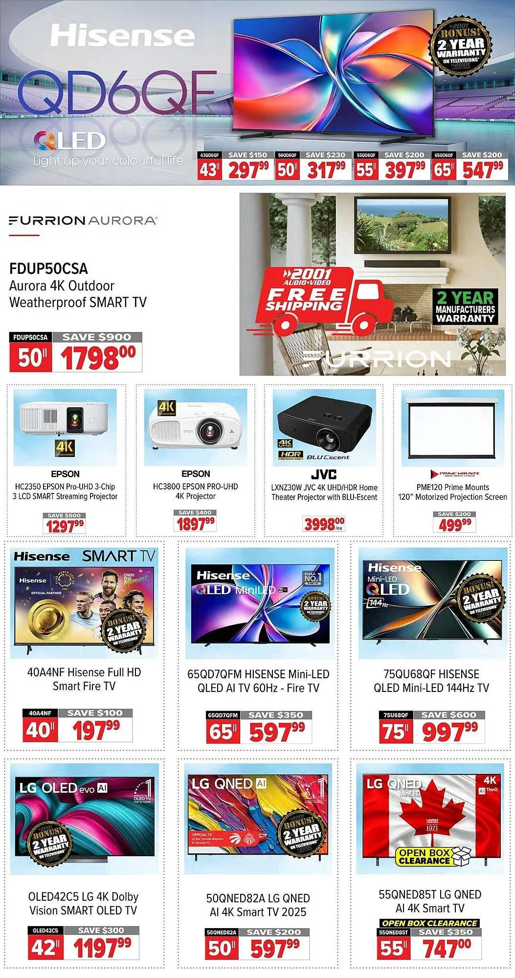 2001 Audio Video flyer from December 5 to December 25 2025 - flyer page 2