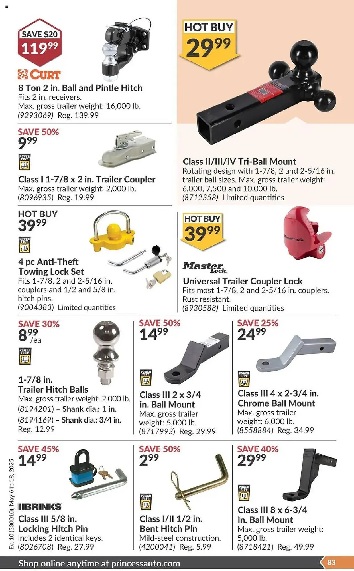 Princess Auto flyer from May 6 to May 18 2025 - flyer page 88