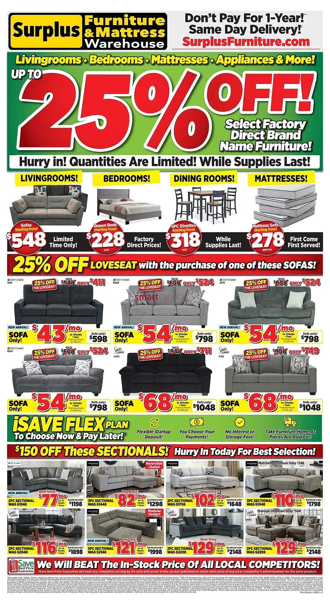 Surplus Furniture flyer from September 24 to September 30 2025 - flyer page 1