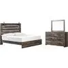 Drystan 5 Piece King Panel Bedroom - Multi