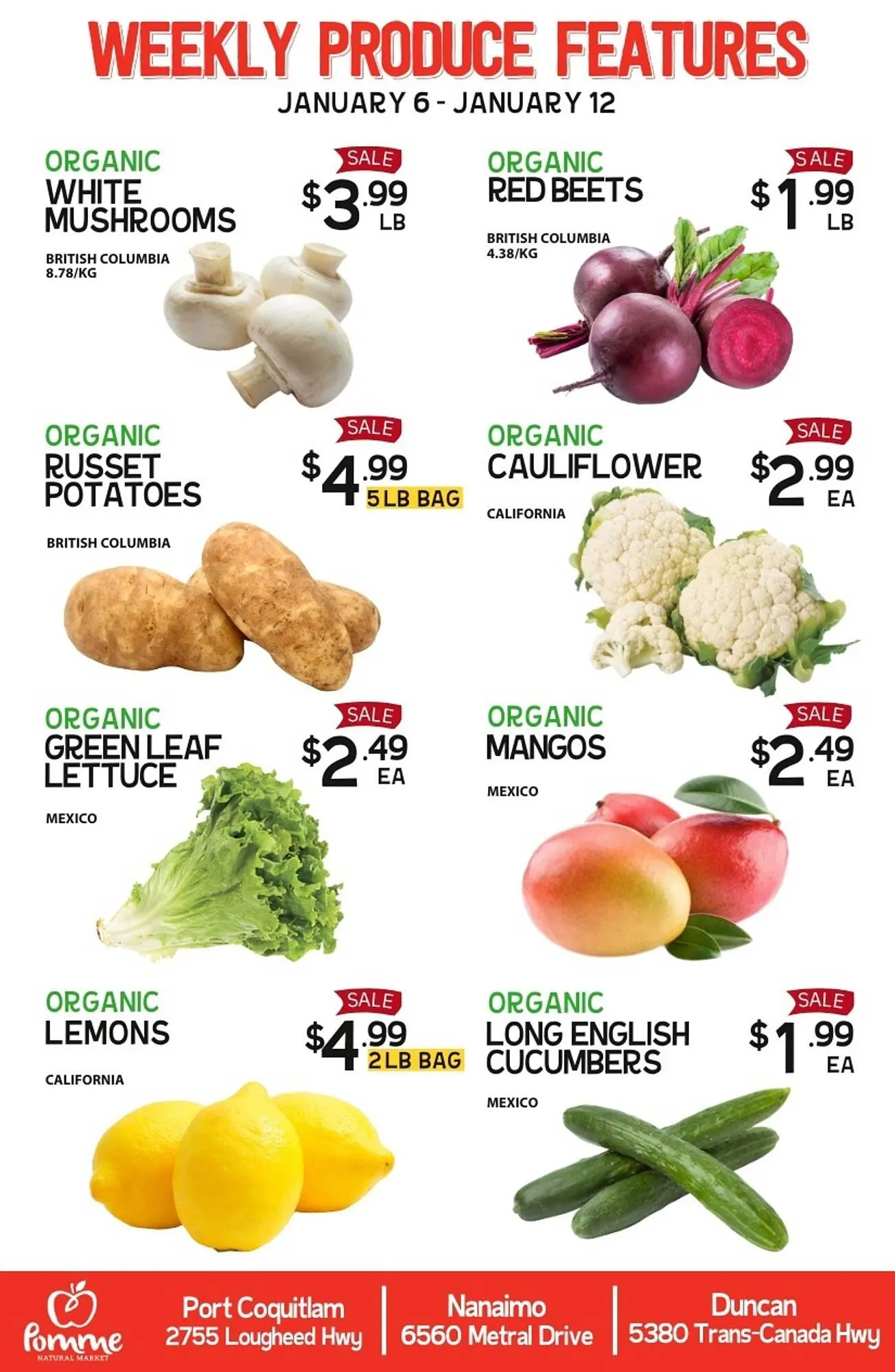 Pomme Natural Market flyer from January 6 to January 12 2026 - flyer page 1