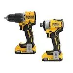 20V MAX ATOMIC Lithium-Ion Compact 1/2-inch Hammer Drill and Impact Driver Combo Kit (2-Tool)