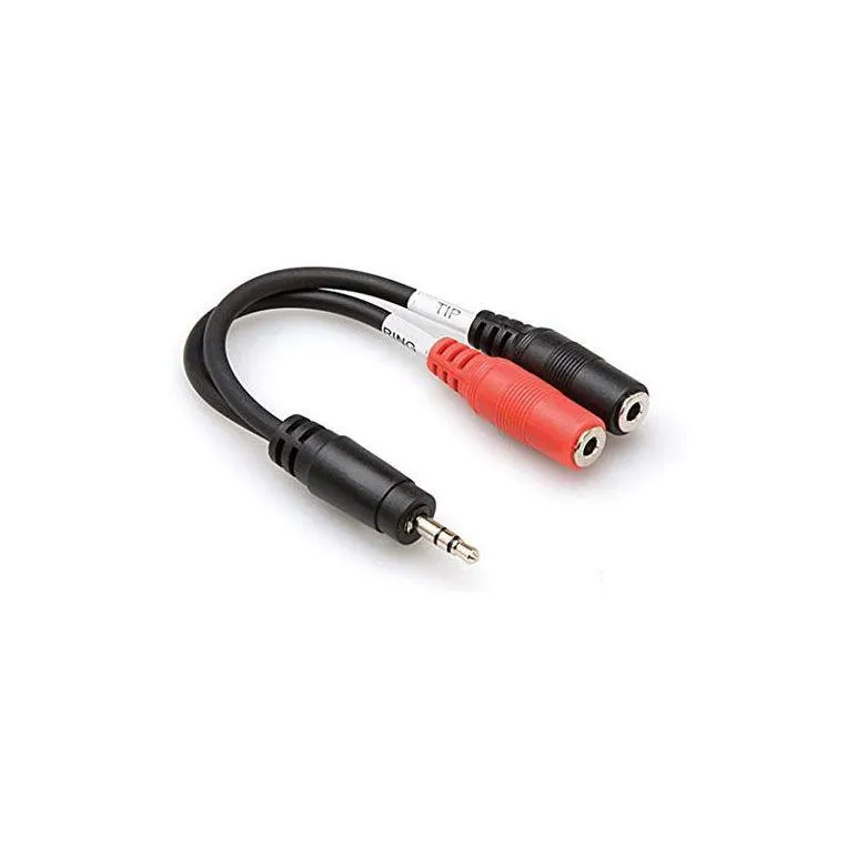 Hosa 3.5mm TRS to 2X 3.5mm TSF Cable